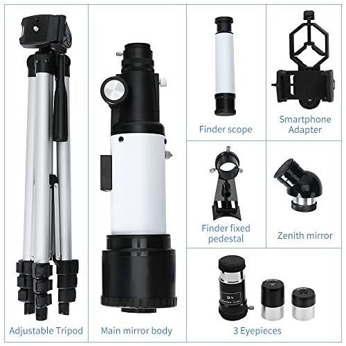  [아마존베스트]Ranipobo Astronomical Telescope, Zoom HD 400/70mm, High Magnification Range with Tripod, Portable, comes with Backpack and Smartphone Adapter, for Adults, Children and Beginners