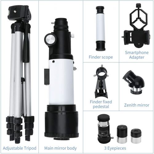  [아마존베스트]Ranipobo Astronomical Telescope, Zoom HD 400/70mm, High Magnification Range with Tripod, Portable, comes with Backpack and Smartphone Adapter, for Adults, Children and Beginners