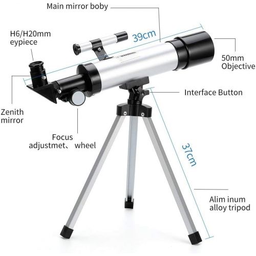  [아마존베스트]-Service-Informationen Ranipobo Astronomical Telescope Zoom 90X HD Monocular Outdoor Space Telescope 360/50mm Astronomical Telescope for Refractor Telescope with Tripod for Children Beginners