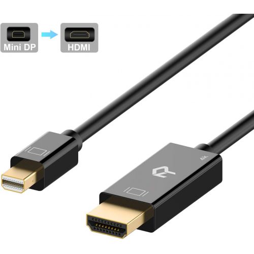  [아마존베스트]Rankie Mini DisplayPort (Mini DP) to HDMI Cable, 4K Ready, 6 Feet