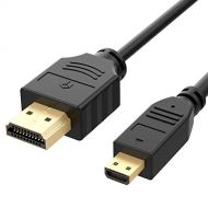 [아마존베스트]Rankie Micro HDMI to HDMI Cable, Supports Ethernet, 3D, 4K and Audio Return, 6 Feet