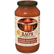 Raos Homemade All Natural Italian Sausage and Mushroom Sauce, 24 Ounce (Pack of 4)