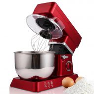 Rapesee 6 Speed 5L Multi-Functional Stand Mixer Kitchen DoughBeaterWhisk 120V650W Electric Mixer Machine with 5.3qt Bowl (red)