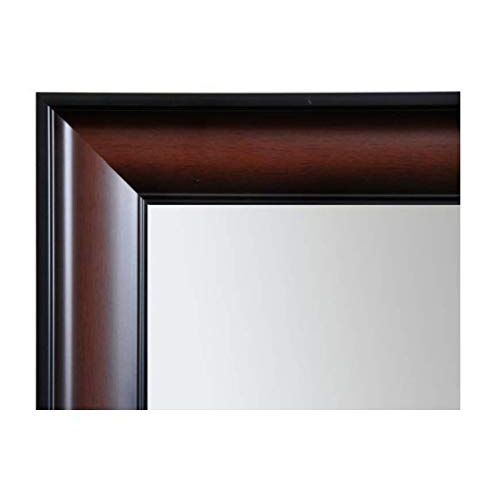  Raphael Rozen , Modern , Hanging Framed Wall Mounted Mirror, Mahogany (30x40)