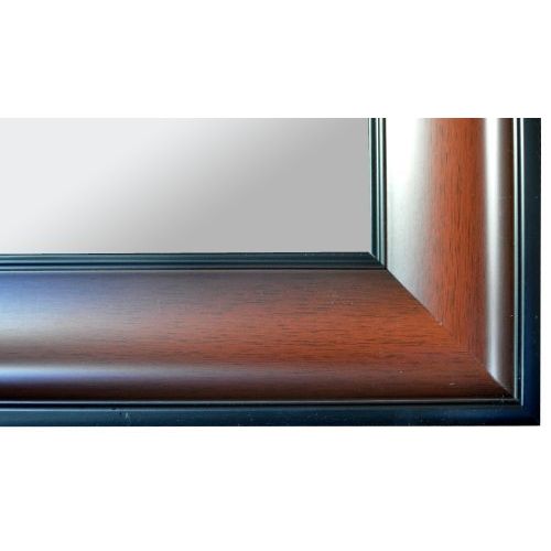  Raphael Rozen , Modern , Hanging Framed Wall Mounted Mirror, Mahogany (30x40)