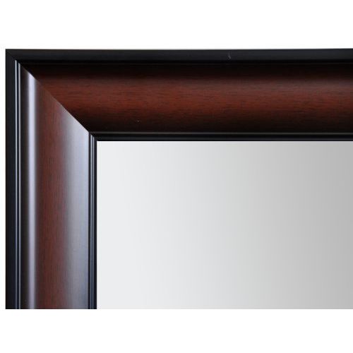  Raphael Rozen , Modern , Hanging Framed Wall Mounted Mirror, Mahogany (30x40)