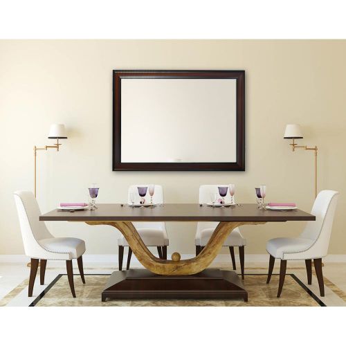  Raphael Rozen , Modern , Hanging Framed Wall Mounted Mirror, Mahogany (30x40)