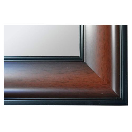  Raphael Rozen , Modern , Hanging Framed Wall Mounted Mirror, Mahogany (30x40)