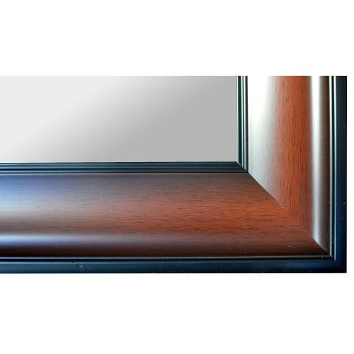  Raphael Rozen , Modern , Hanging Framed Wall Mounted Mirror, Mahogany (30x40)