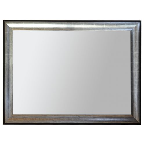  Raphael Rozen , Modern, Hanging Framed Wall Mounted Mirror, Antique Silver