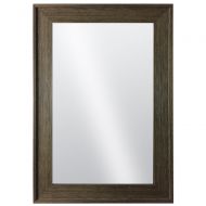 Raphael Rozen Hanging Framed Wall Mounted Mirror Classic, Elegant Rectangular, Distressed Wood Finish Brushed Olive Colored Frame Perfect for Bathrooms and Interior Living Spaces