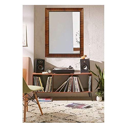  Raphael Rozen Hanging Wooden Framed Wall-Mounted Mirror, Solid Oakwood, (30x30)