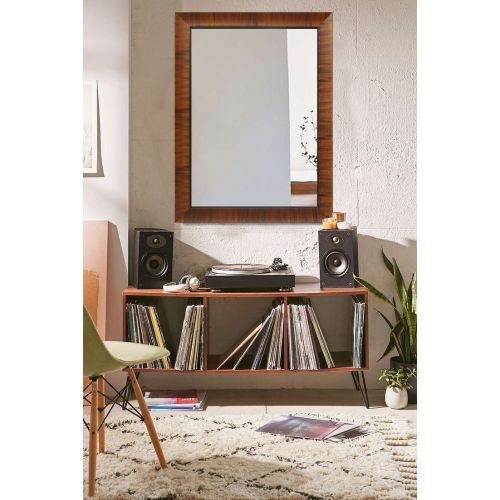  Raphael Rozen Hanging Wooden Framed Wall-Mounted Mirror, Solid Oakwood, (30x30)