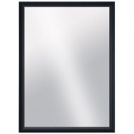 Raphael Rozen , Modern Hanging Framed Wall Mounted Aluminum Metal Mirror (Jet Black, 30x40)