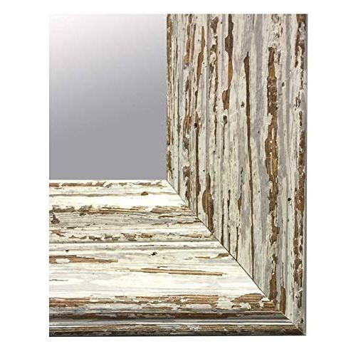  Raphael Rozen , Modern , Classic , Vintage , Rustic , Hanging Framed Wall Mounted Mirror , Natural Wood White Color Mirror, Sandblasted Wood Finish