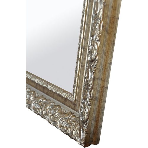  Raphael Rozen , Classic, Vintage, Hanging Framed Wall Mounted Mirror, Satin Gold, Carved Frame