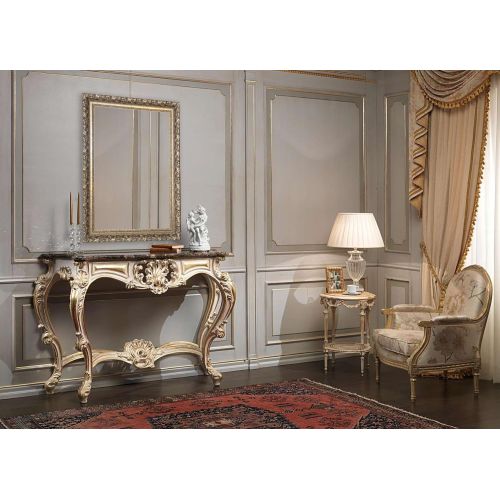  Raphael Rozen , Classic, Vintage, Hanging Framed Wall Mounted Mirror, Satin Gold, Carved Frame