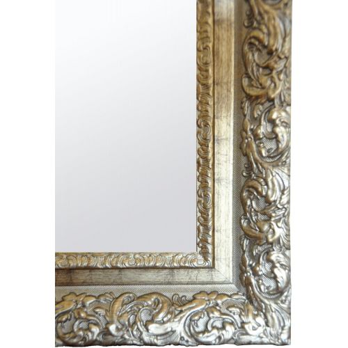  Raphael Rozen , Classic, Vintage, Hanging Framed Wall Mounted Mirror, Satin Gold, Carved Frame