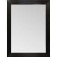 Raphael Rozen Wood Frame Modern Wall Mirror, Rectangle, Black Finish (Custom Size up to 65x45)