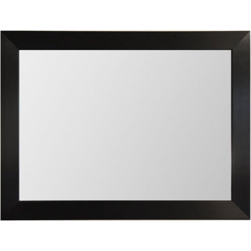  Raphael Rozen Wood Frame Modern Wall Mirror, Rectangle, Black Finish (Custom Size up to 65x45)