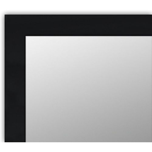  Raphael Rozen Wood Frame Modern Wall Mirror, Rectangle, Black Finish (Custom Size up to 65x45)