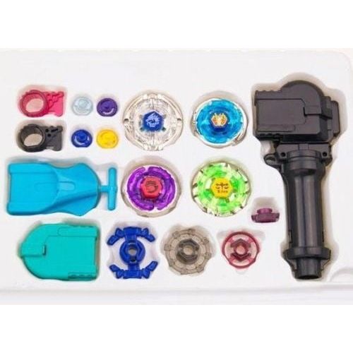  Beyblade Toy Set 4D Top Flight Rapidity Metal Fusion Fight String Launcher Grip