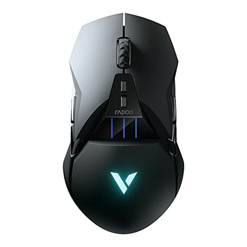  RAPOO VT950C Gaming Wired/Wireless Mouse, RGB Ergonomic Game Computer Mice, 16,000 DPI - Rapid Charging Battery - Programmable 11 Buttons