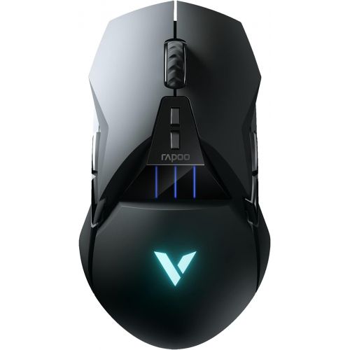  RAPOO VT950C Gaming Wired/Wireless Mouse, RGB Ergonomic Game Computer Mice, 16,000 DPI - Rapid Charging Battery - Programmable 11 Buttons