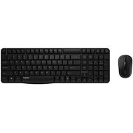 [아마존베스트]Rapoo X1800S Wireless Keyboard Mouse Set, 2.4 GHz Wireless via USB, 1000 DPI Optical Sensor, DE Layout QWERTZ, Black