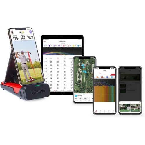  Rapsodo Mobile Launch Monitor for Golf Indoor and Outdoor Use with GPS Satellite View and Professional Level Accuracy, iPhone & iPad Only