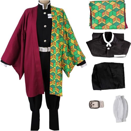  할로윈 용품Rarashik Cloak Kamado Tanjirou Tomioka Giyuu Kochou Shinobu Kimono Outfit set Cosplay Halloween Costume