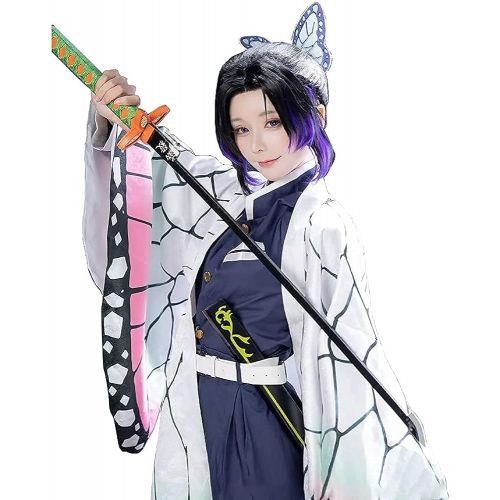  할로윈 용품Rarashik Halloween Cloak Outfit Womens Kochou Shinobu Kimono Cosplay Costume