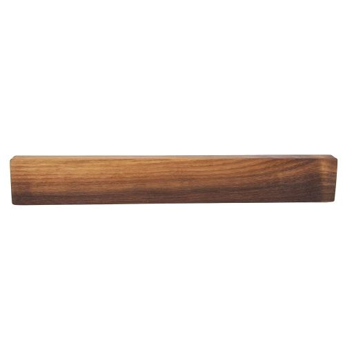  Rasch Design Messerhalter magnetisch | Gerade Oder schrag | 23cm bis 36,5cm | Buche, Ahorn, Eiche, Kirsche Oder Nussbaum Massivholz | Magnethalter aus Holz Ohne Messer (Nussbaum, Gerade, 36cm)