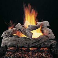 Rasmussen Manzanita Log Set with 18-Inch Flaming Ember Xtra Burner and No Safety Pilot Kit (ML186-B18FXH-N), Natural Gas, 18-Inches