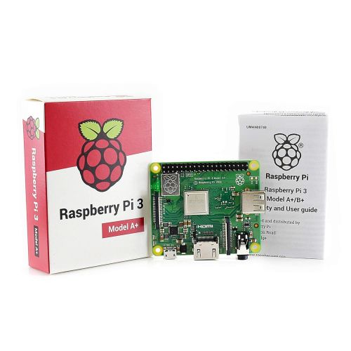  CQRobot Raspberry Pi 3 Model A+, 1.4GHz 64-bit Quad-core ARM Cortex-A53 CPU, Dual-band 2.4 GHz, 5 GHz Wireless LAN, Bluetooth 4.2BLE, 512MB LPDDR2 SDRAM, Extended 40-pin GPIO Header, Smal