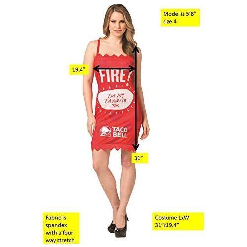  할로윈 용품Rasta Imposta Taco Bell Sauce Packet Dress Fire Costume, Sizes S-XL