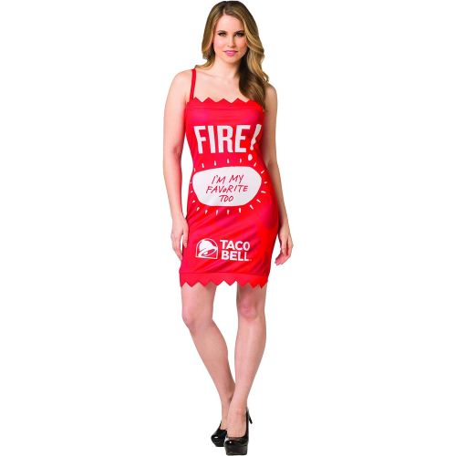  할로윈 용품Rasta Imposta Taco Bell Sauce Packet Dress Fire Costume, Sizes S-XL