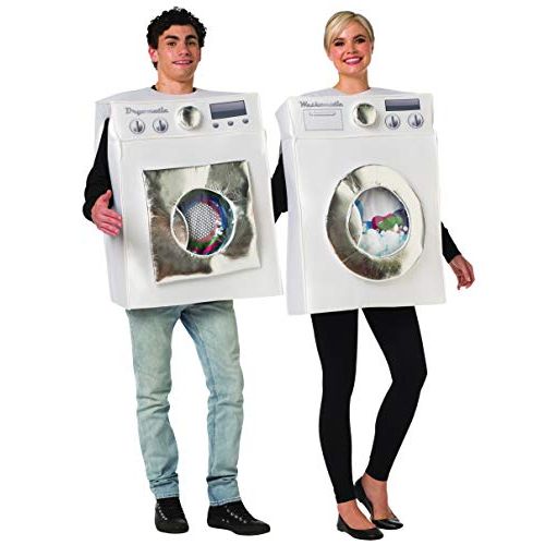  할로윈 용품Rasta Imposta Washer & Dryer Appliances Couples Halloween Costume Set, Adult One Size White