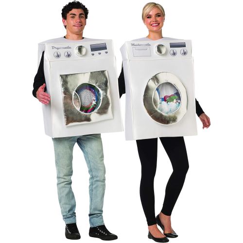  할로윈 용품Rasta Imposta Washer & Dryer Appliances Couples Halloween Costume Set, Adult One Size White