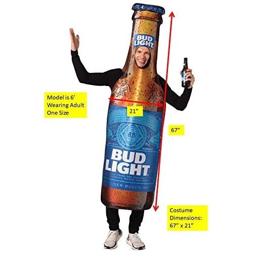  할로윈 용품Rasta Imposta Bud Light Beer Bottle Costume Unisex design fits Men Women 21+ of age