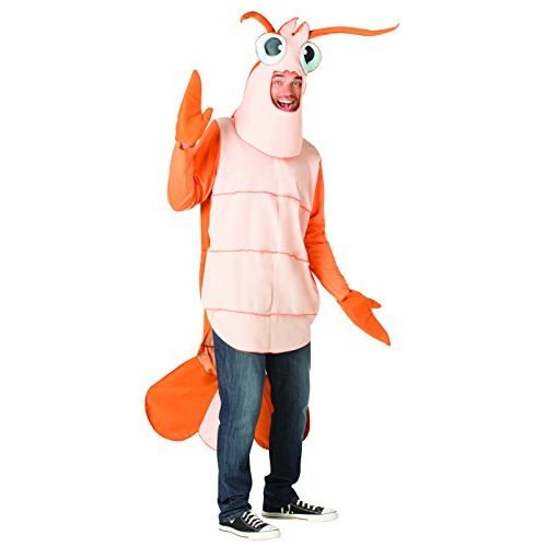  할로윈 용품Rasta Imposta Shrimp Costume, Crawfish, Crustacean Adult One Size for Men & Women Orange, Red