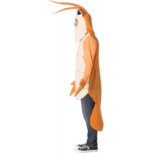 할로윈 용품Rasta Imposta Shrimp Costume, Crawfish, Crustacean Adult One Size for Men & Women Orange, Red