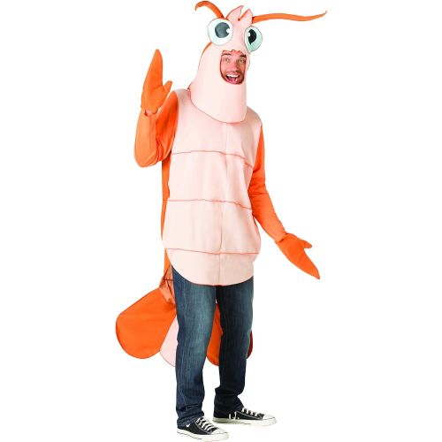  할로윈 용품Rasta Imposta Shrimp Costume, Crawfish, Crustacean Adult One Size for Men & Women Orange, Red