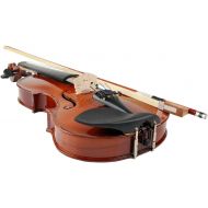 Rata Band Advanced Beginner Solidwood Violin 18 Size Beautiful Inlaid Purfling and Varnished Finish for Students Orchestra School
