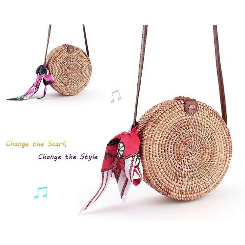  Rattan Bags for Women, Handwoven Bamboo Beach Bag Bali Ata Straw Shoulder Bags