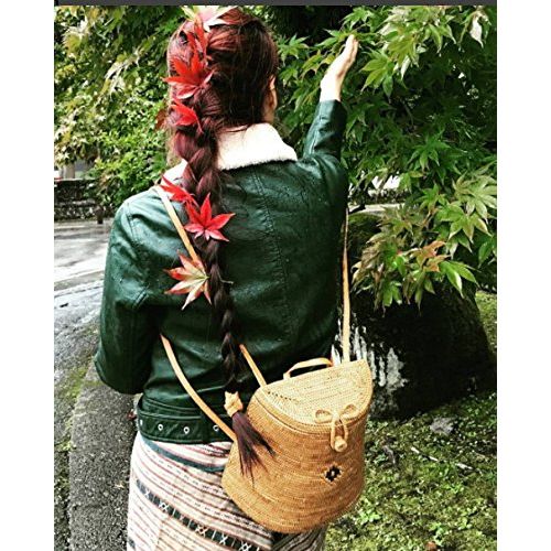  Rattan Nation - Woven Rattan Backpack Bag, Basket Bag