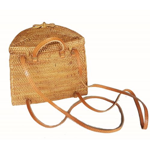  Rattan Nation - Woven Rattan Backpack Bag, Basket Bag