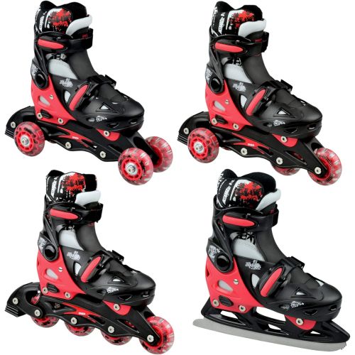  Raven 4in1 Inlineskates/Triskates/Rollschuhe/Schlittschuhe Singer verstellbar