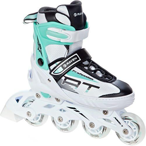  RAVEN 4in1 Inlineskates/Triskates/Rollschuhe/Schlittschuhe Profession White/Mint verstellbar + Schuetzer Croxer Finesse