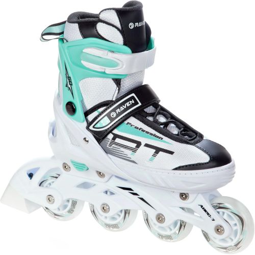  RAVEN 4in1 Inlineskates/Triskates/Rollschuhe/Schlittschuhe Profession White/Mint verstellbar + Schuetzer Croxer Finesse